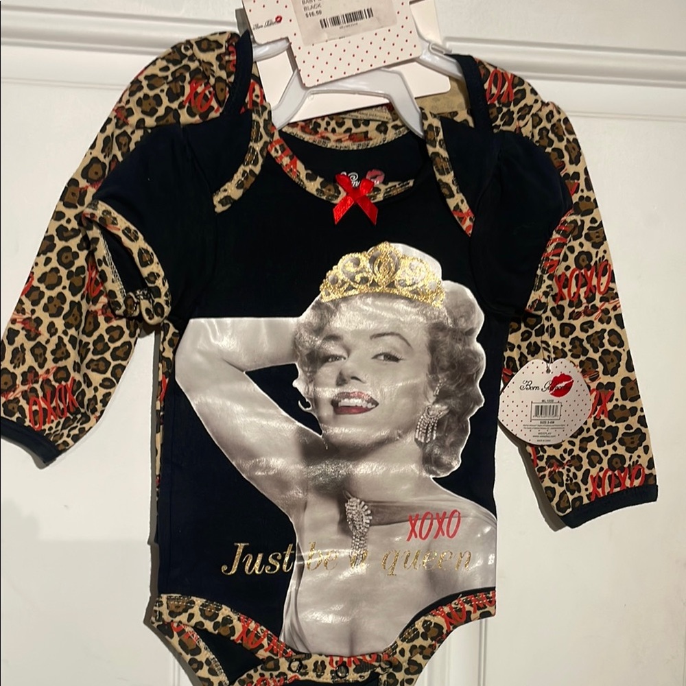 Leopard Print Baby Onesie with Graphic Design